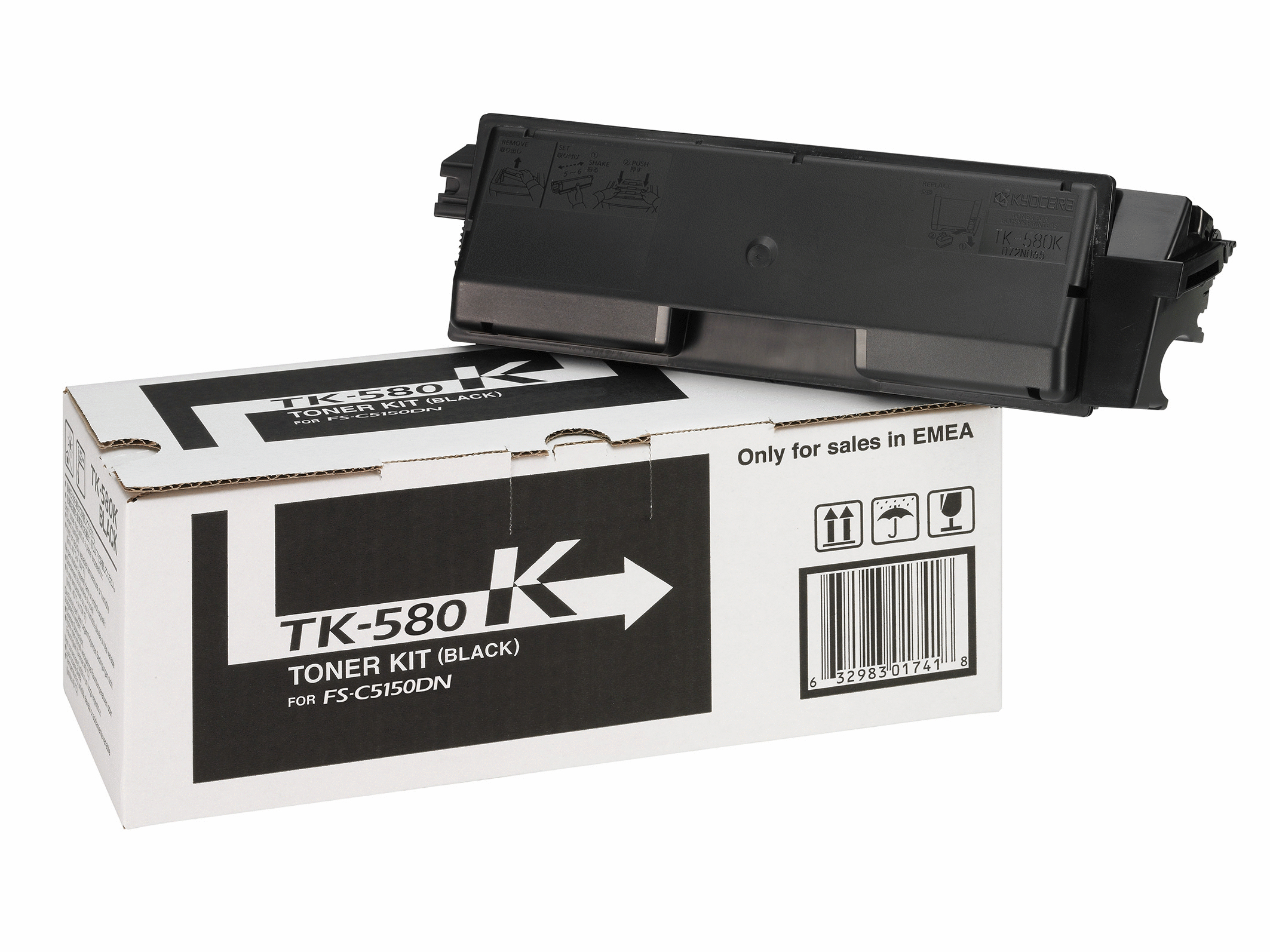 7817145_9400 Kyocera 1T02KT0NL0/TK-580K Toner black, 3.500 pages ISO/IEC 19798 for Kyocera FS-C 5150