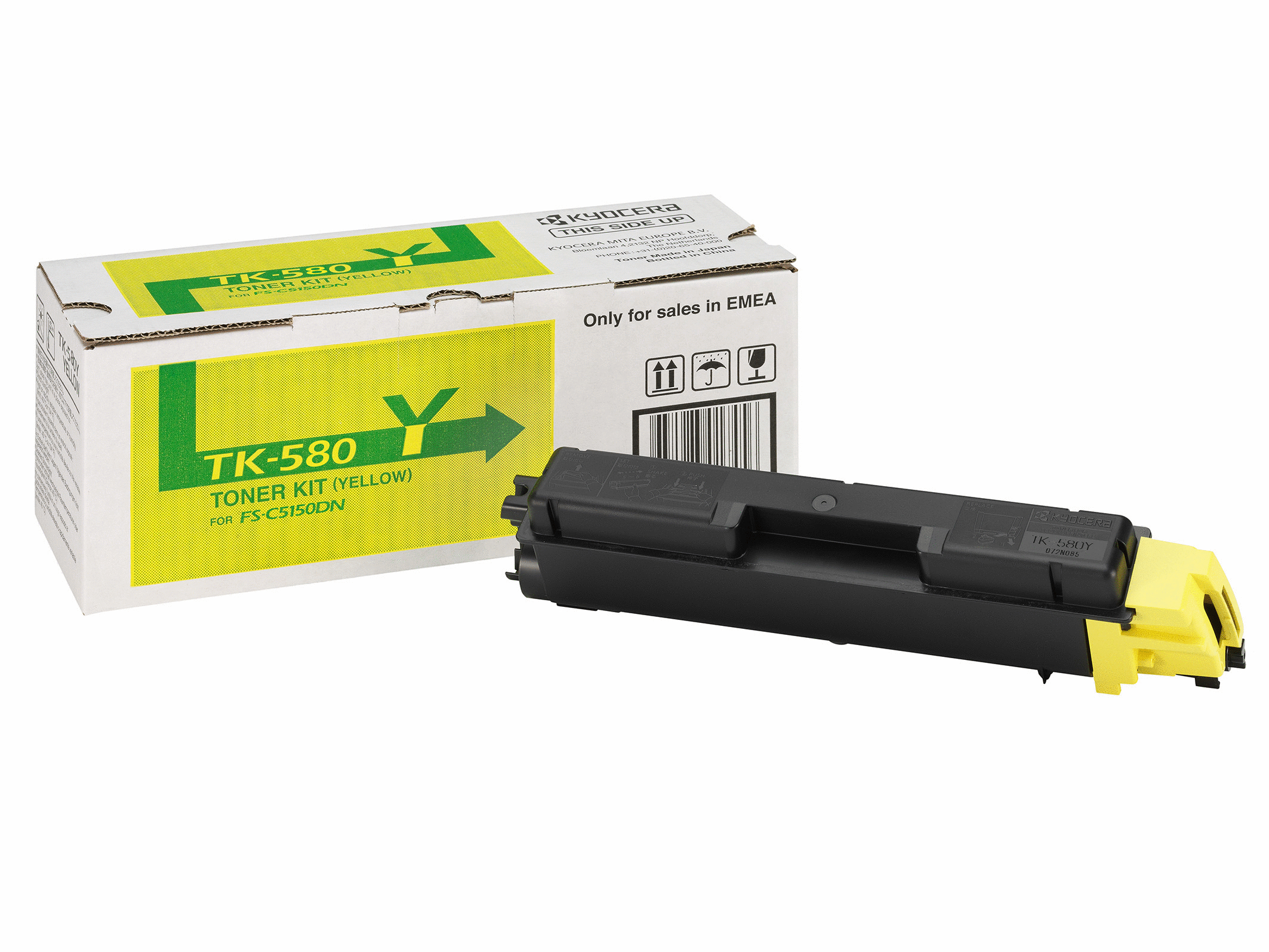 7817146_2975 Kyocera 1T02KTANL0/TK-580Y Toner yellow, 2.800 pages ISO/IEC 19798 for Kyocera FS-C 5150