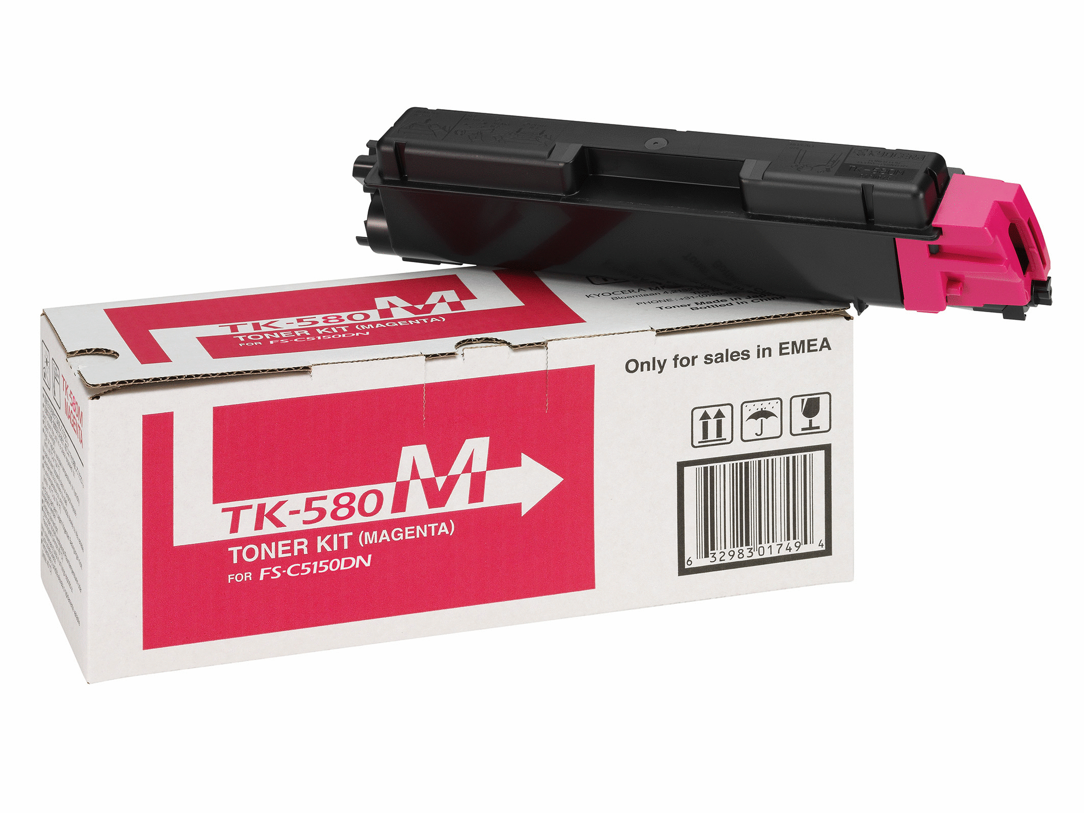 7817147_9112 Kyocera 1T02KTBNL0/TK-580M Toner magenta, 2.800 pages ISO/IEC 19798 for Kyocera FS-C 5150