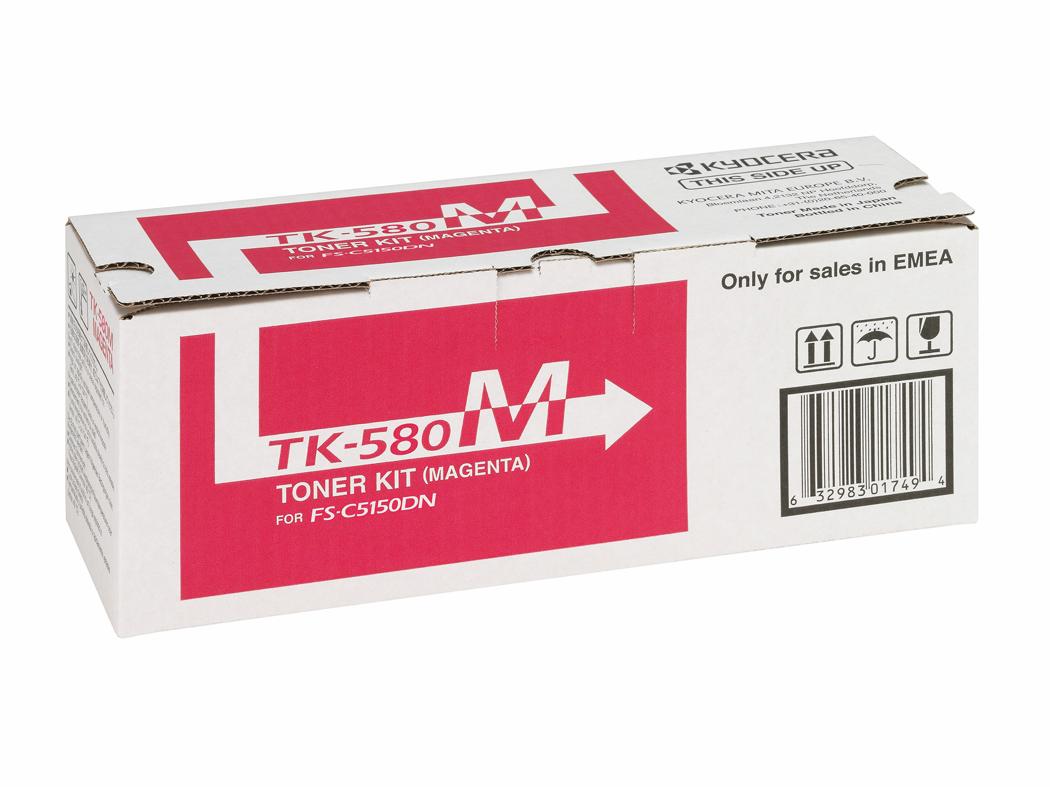 7817147_9734 Kyocera 1T02KTBNL0/TK-580M Toner magenta, 2.800 pages ISO/IEC 19798 for Kyocera FS-C 5150