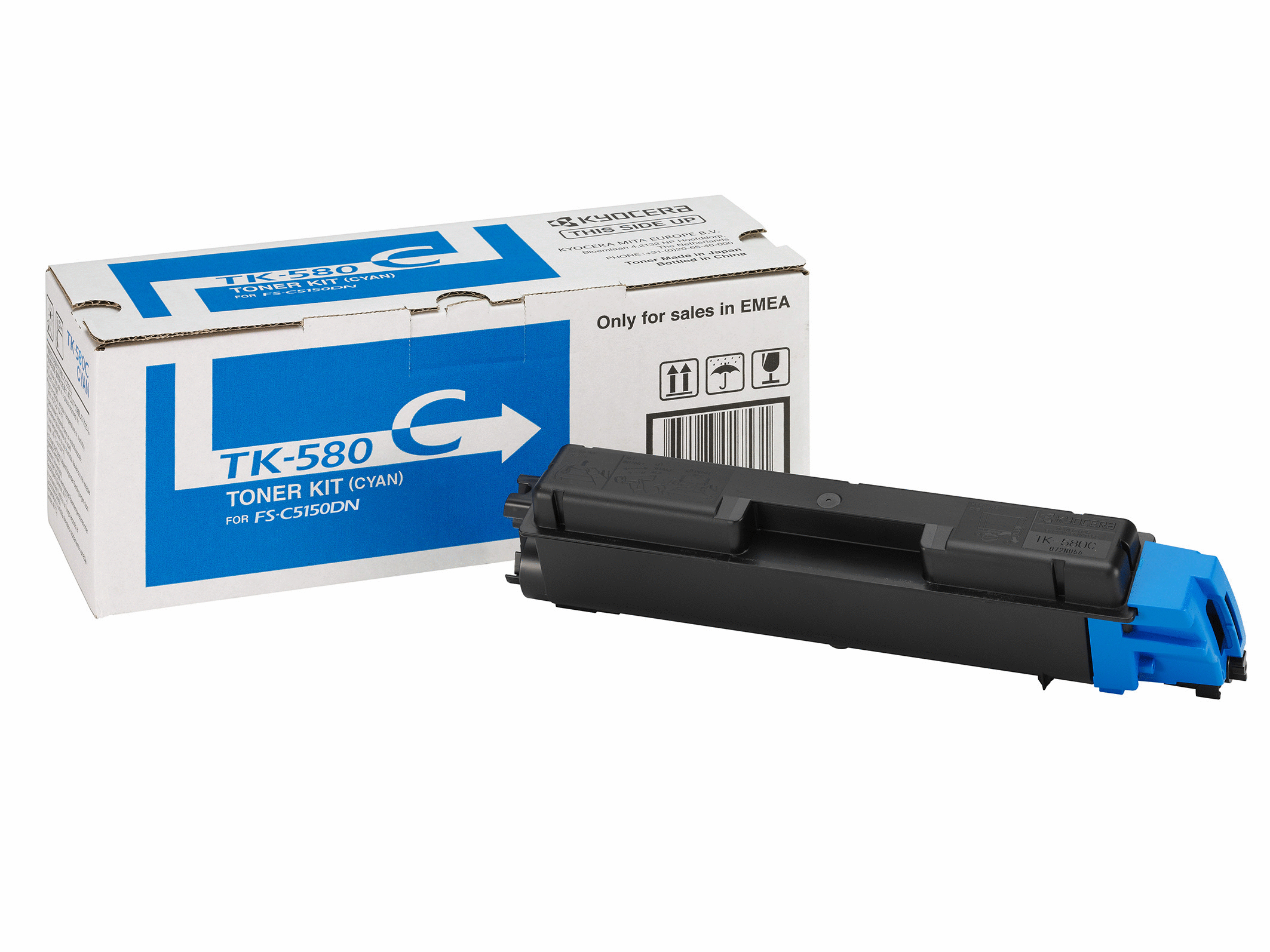 7817148_4322 Kyocera 1T02KTCNL0/TK-580C Toner cyan, 2.800 pages ISO/IEC 19798 for Kyocera FS-C 5150