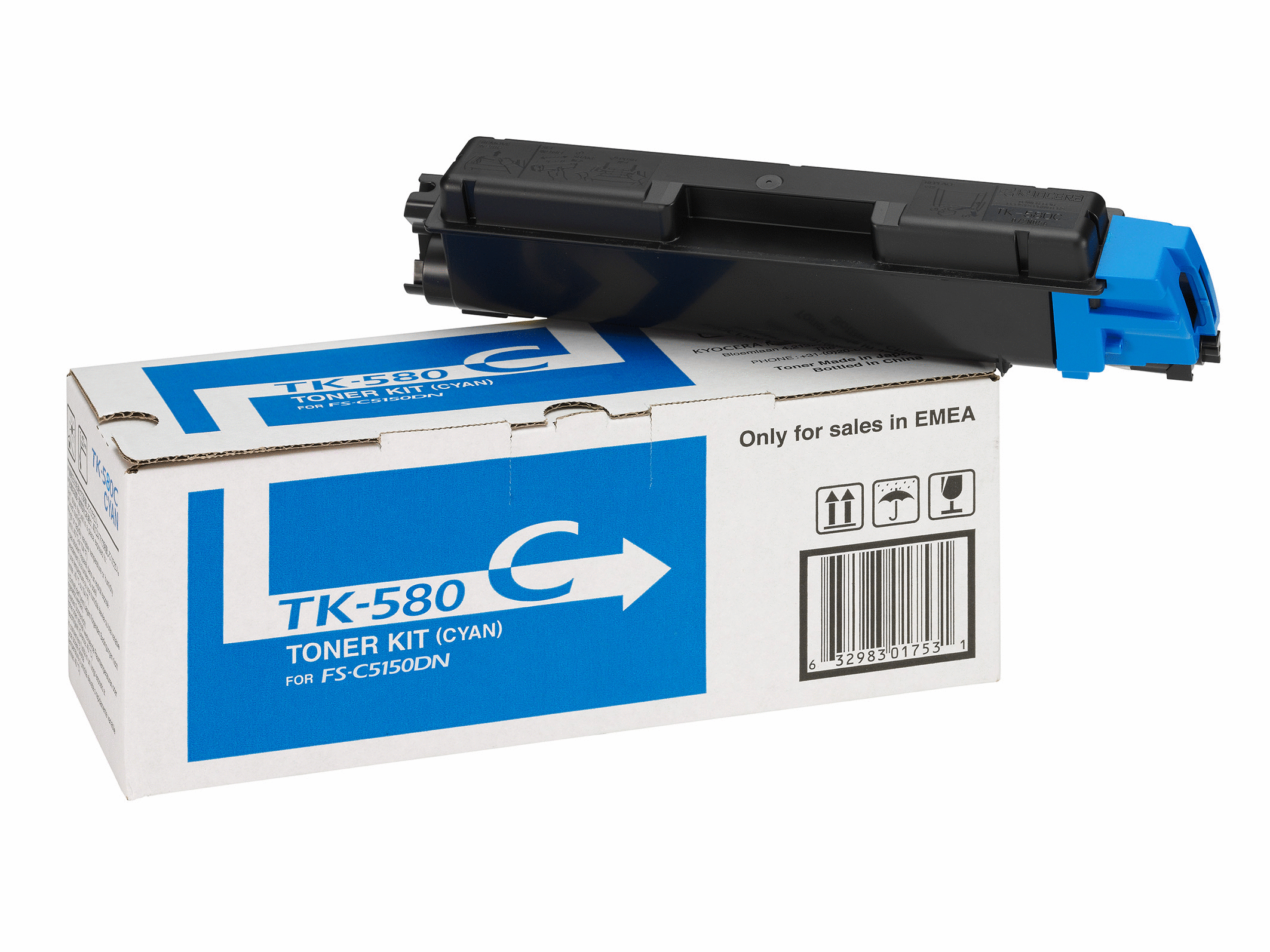 7817148_7042 Kyocera 1T02KTCNL0/TK-580C Toner cyan, 2.800 pages ISO/IEC 19798 for Kyocera FS-C 5150