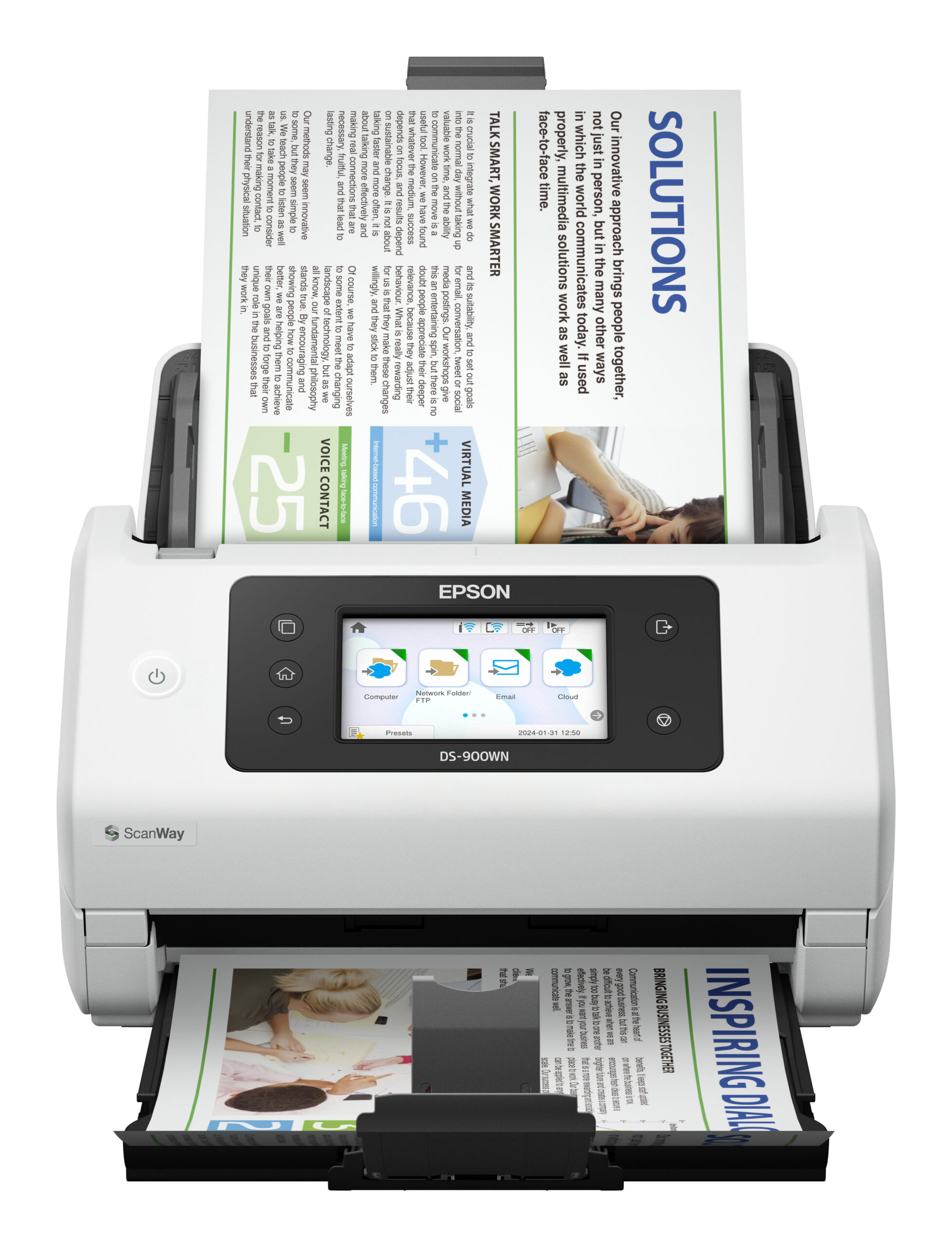 782caee5627384d5b3aed28990006cd5b2181706 Epson WorkForce DS-900WN Sheet-fed scanner 600 x 600 DPI A4 White