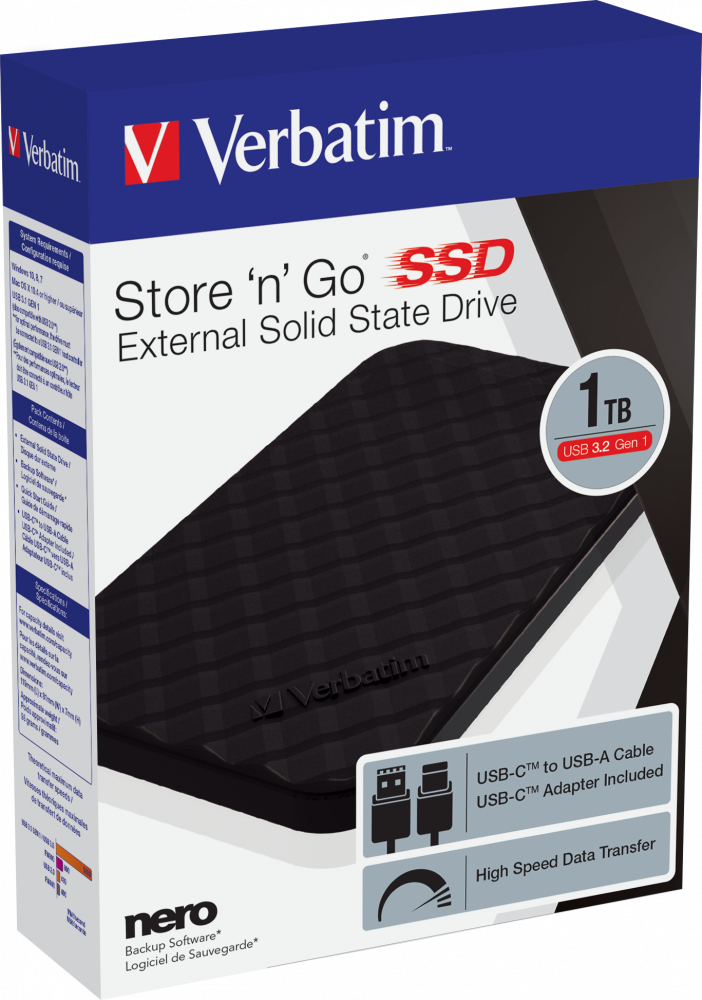 79054501_4080679703 Verbatim Store ´n´ Go Portable SSD USB 3.2 GEN 1 1TB