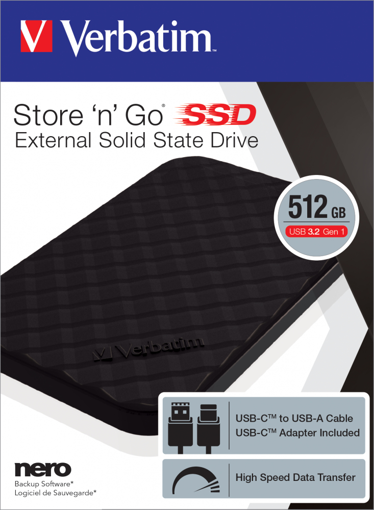 79054503_0054388432 Verbatim Store ´n´ Go Portable SSD USB 3.2 GEN 1 512GB