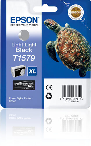 Epson C13T15794010/T1579 Ink cartridge light light black, 23.000 pages 25.9ml for Epson Stylus Photo R 3000