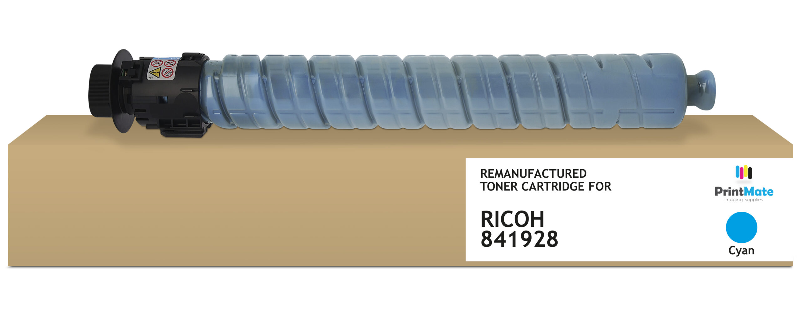 795b30e62a20df8ee64d6ea19ba3564a1c81580f PrintMate RICOH 841928, remanufactured toner, Cyan 9500p