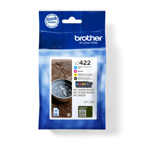 79d612ce0f20dab2255ebf834a76247433dad29b Brother LC-422VAL Ink cartridge multi pack Bk,C,M,Y, 4x550 pages Pack=4 for Brother MFC-J 5340