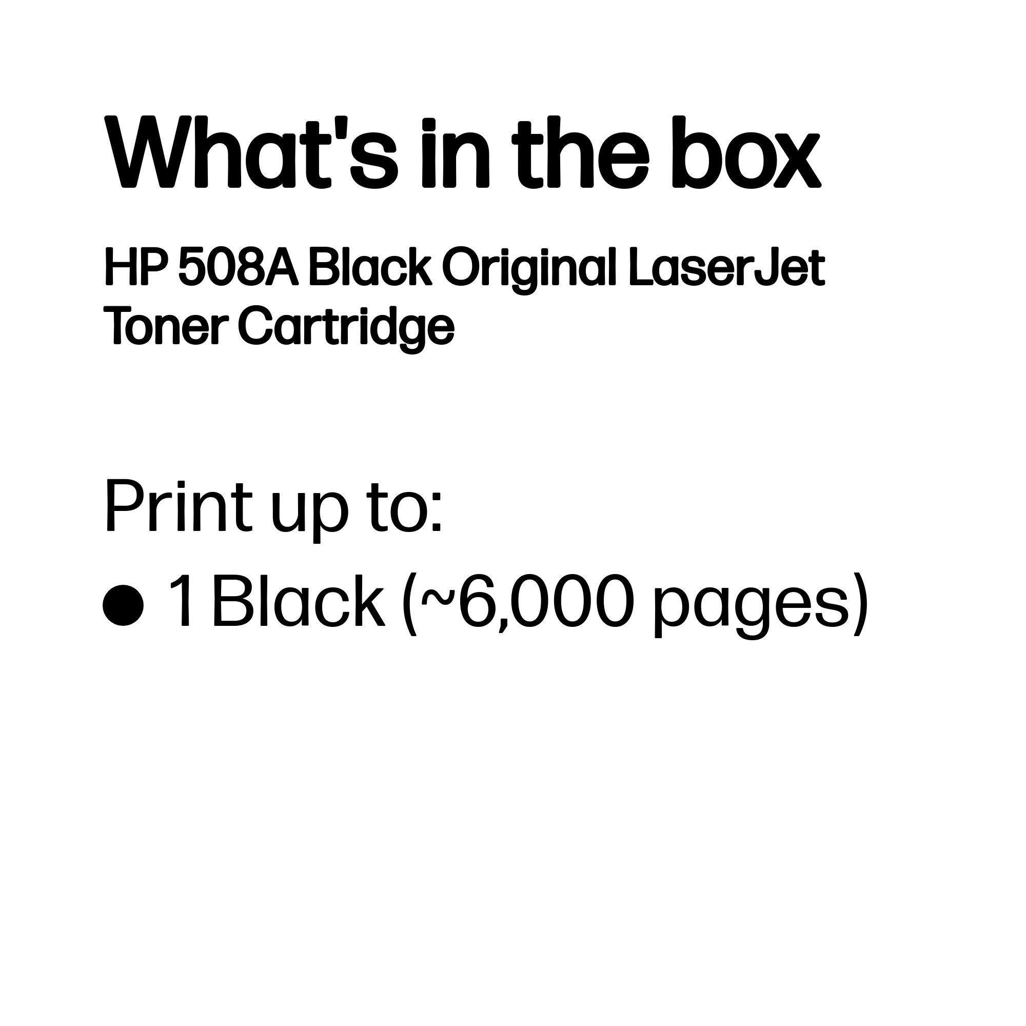 HP CF360A/508A Toner cartridge black, 6.000 pages ISO/IEC 19798 for HP CLJ M 552