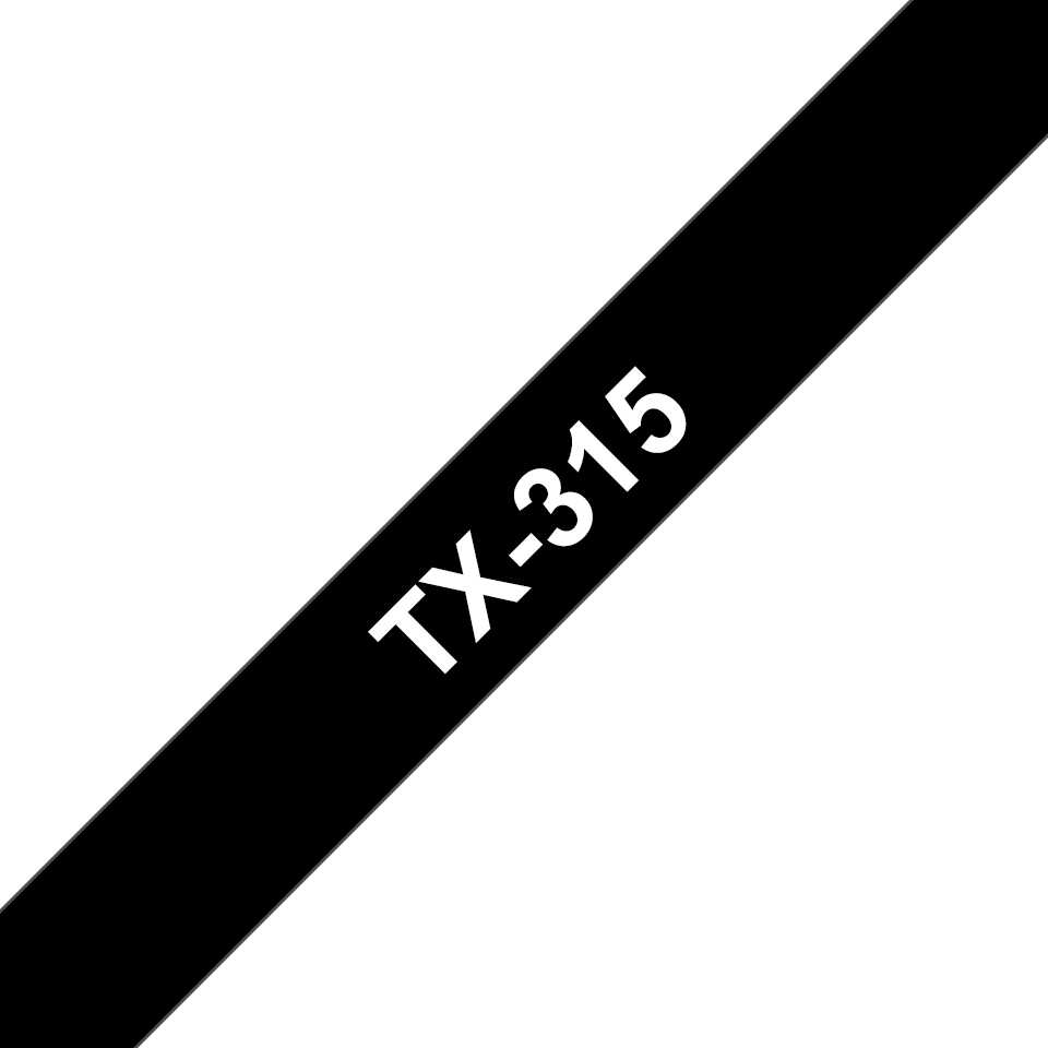 Brother TX-315 DirectLabel white on black 6mm x 15m for Brother P-Touch TX 6-24mm