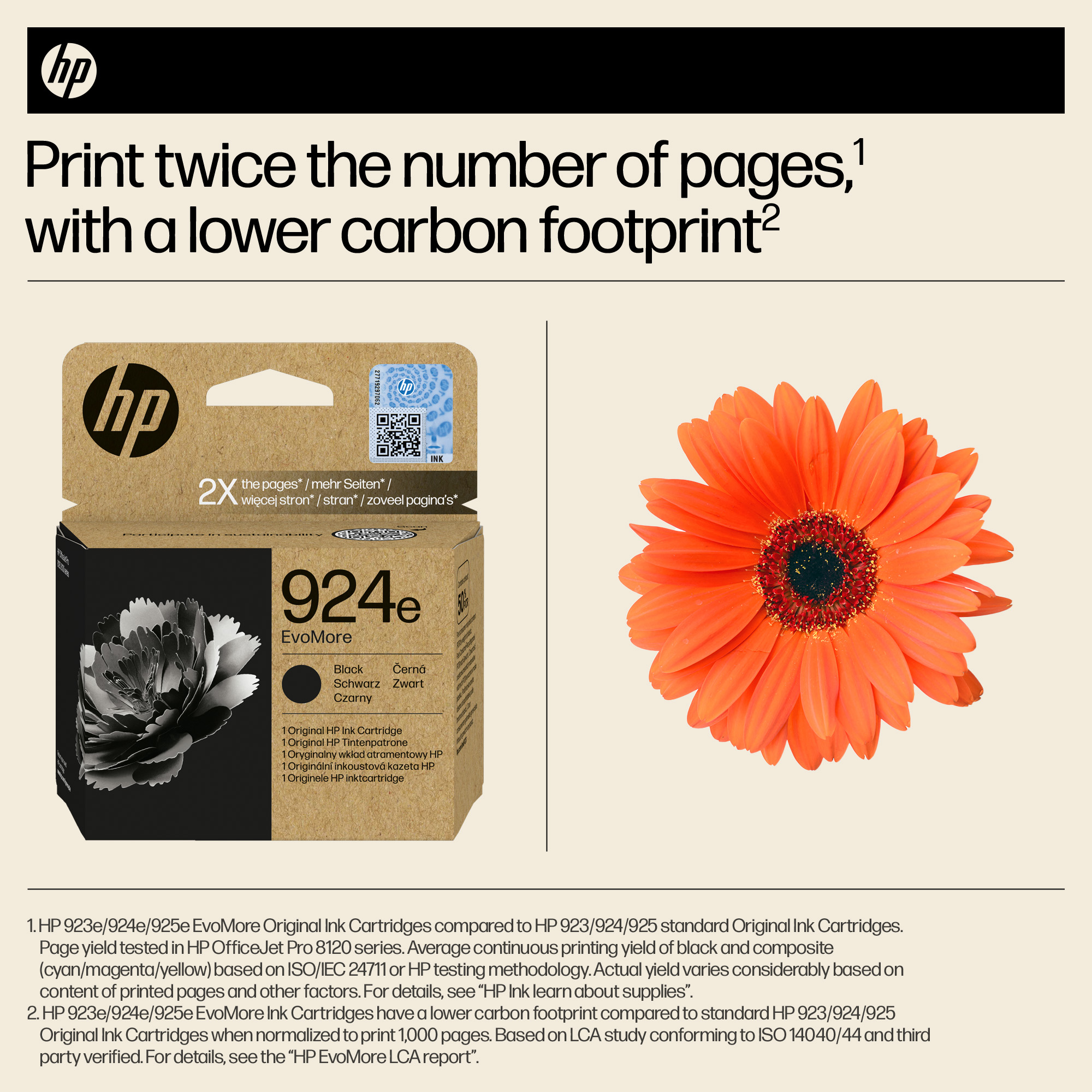 HP 4K0V0NE/924E Ink cartridge black EvoMore, 1.000 pages ISO/IEC 19752 for HP OJ Pro 8120/e