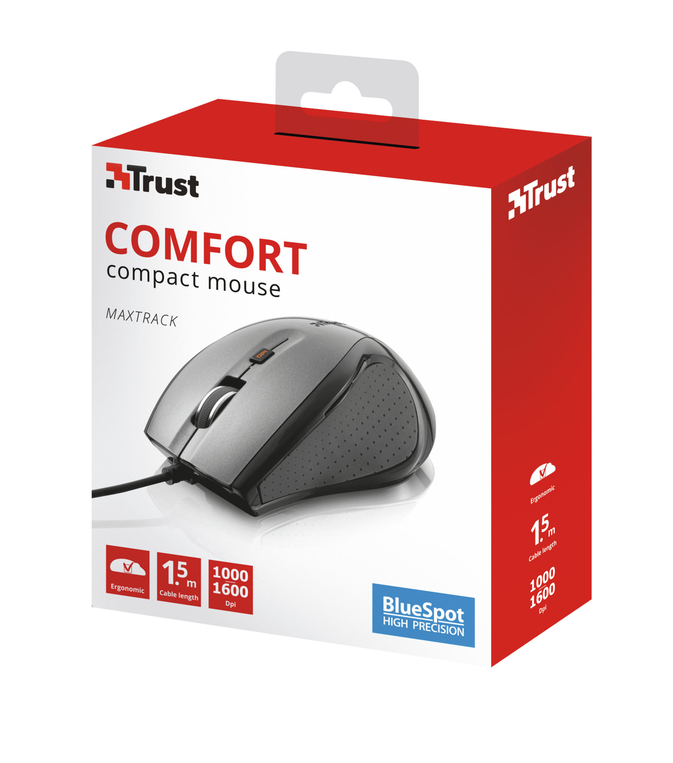 7dae5a0dd3f346abaf105b168cad5e17 Trust MaxTrack Mini mouse Right-hand USB Type-A Optical 1000 DPI