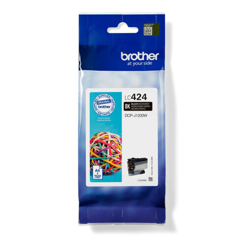 7dffd8cb0b071264b6b4a1f7e591a48f7f50d6c9 Brother LC-424BK Ink cartridge black, 750 pages ISO/IEC 19752 for Brother DCP-J 1200