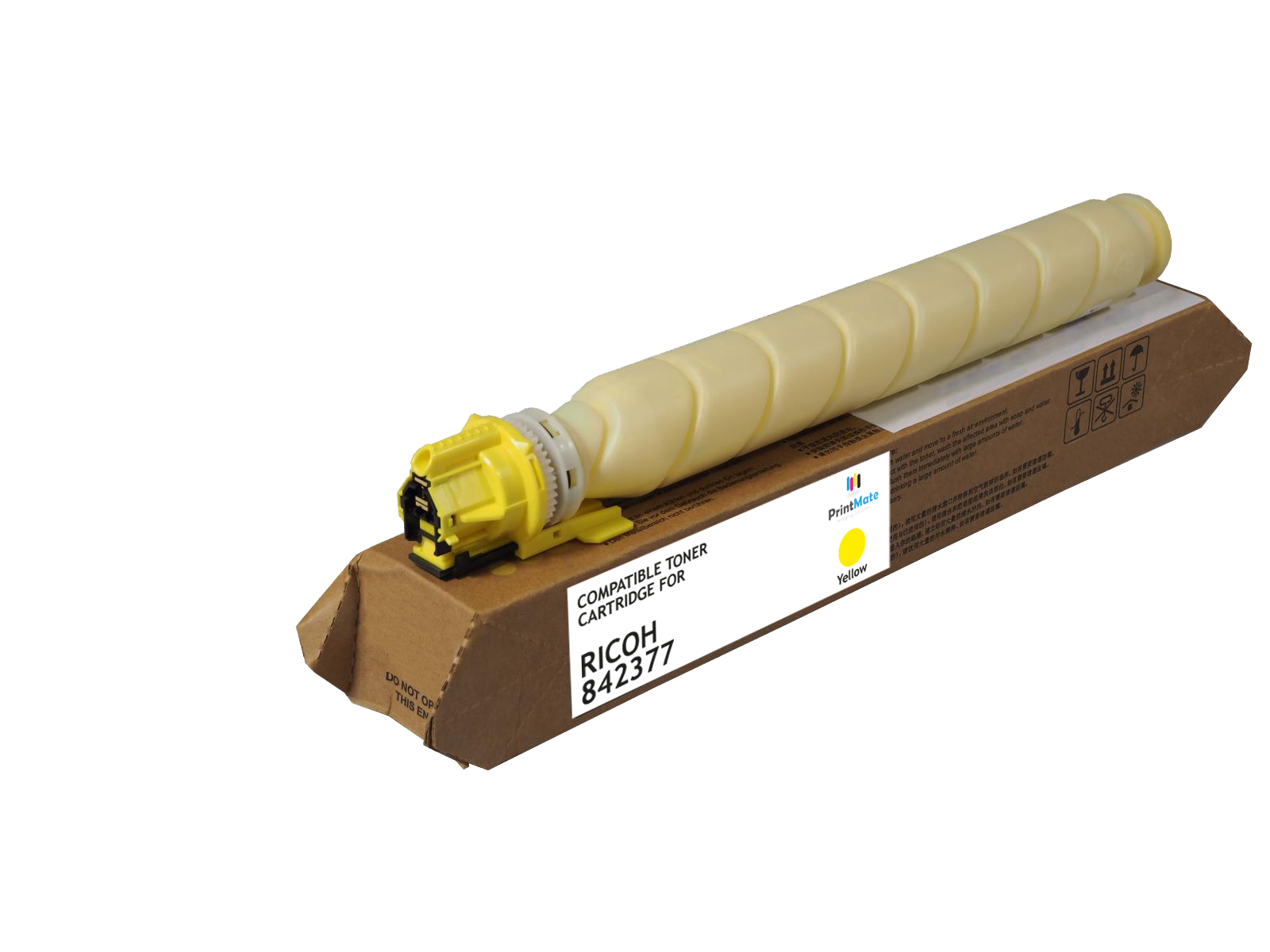 7e1e66cf734260d9b06dc8807386b0062af1c73e PrintMate RICOH 842377, Compatible toner, Yellow 8000p