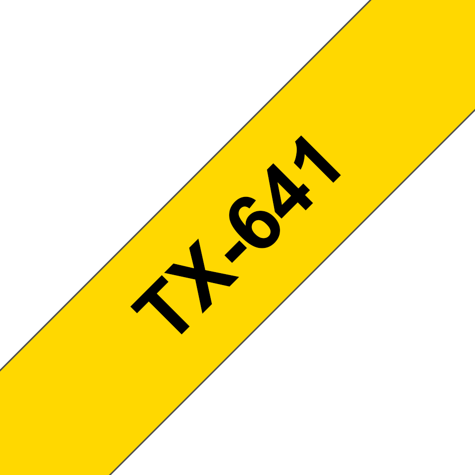 7ea98e390ede06cdca81d7d1171ac03d757a8ade Brother TX-641 DirectLabel black on yellow 18mm x 15m for Brother P-Touch TX 6-24mm