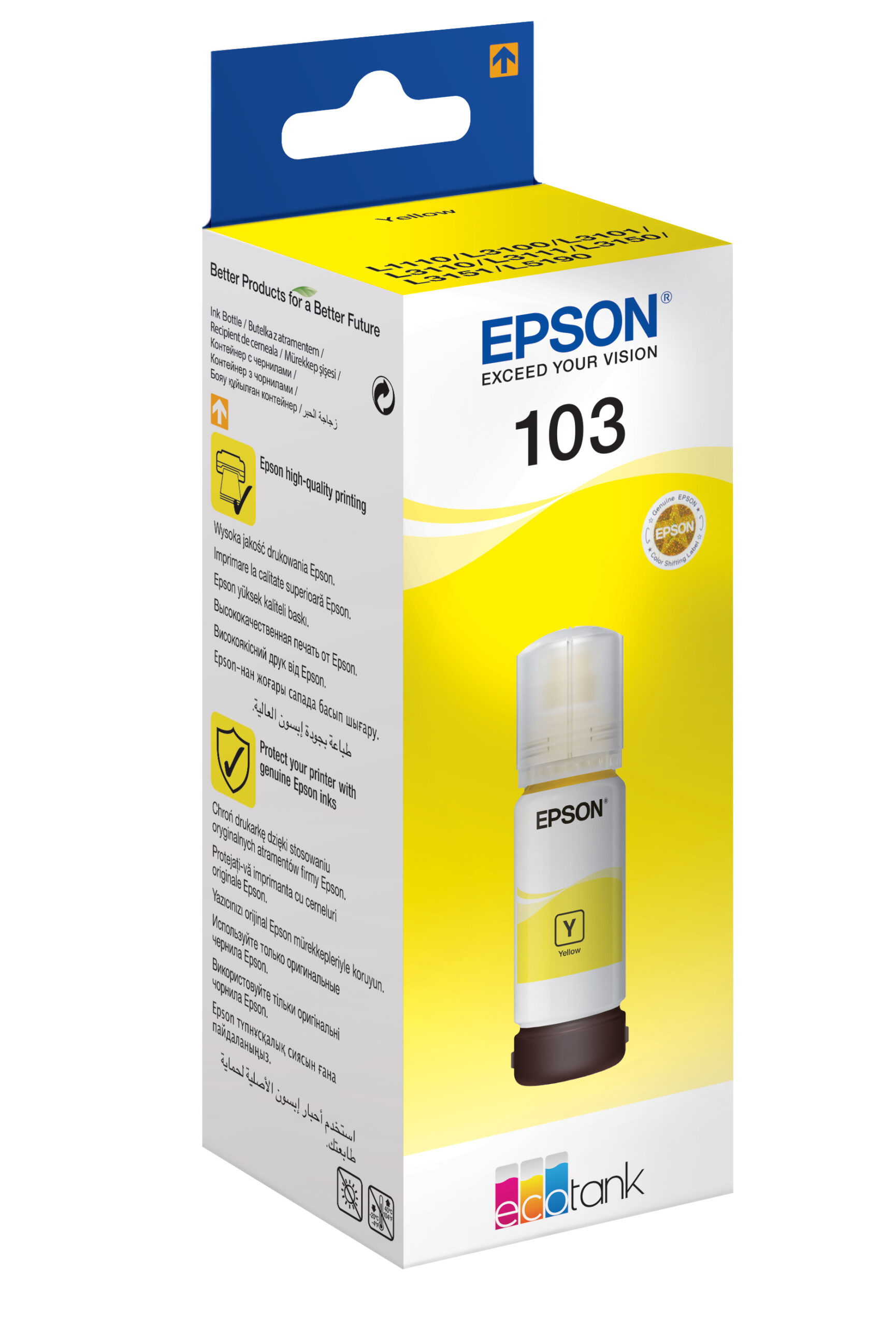80076835_7994771621 Epson C13T00S44A/103 Ink bottle yellow, 4.500 pages 70ml for Epson L 1110