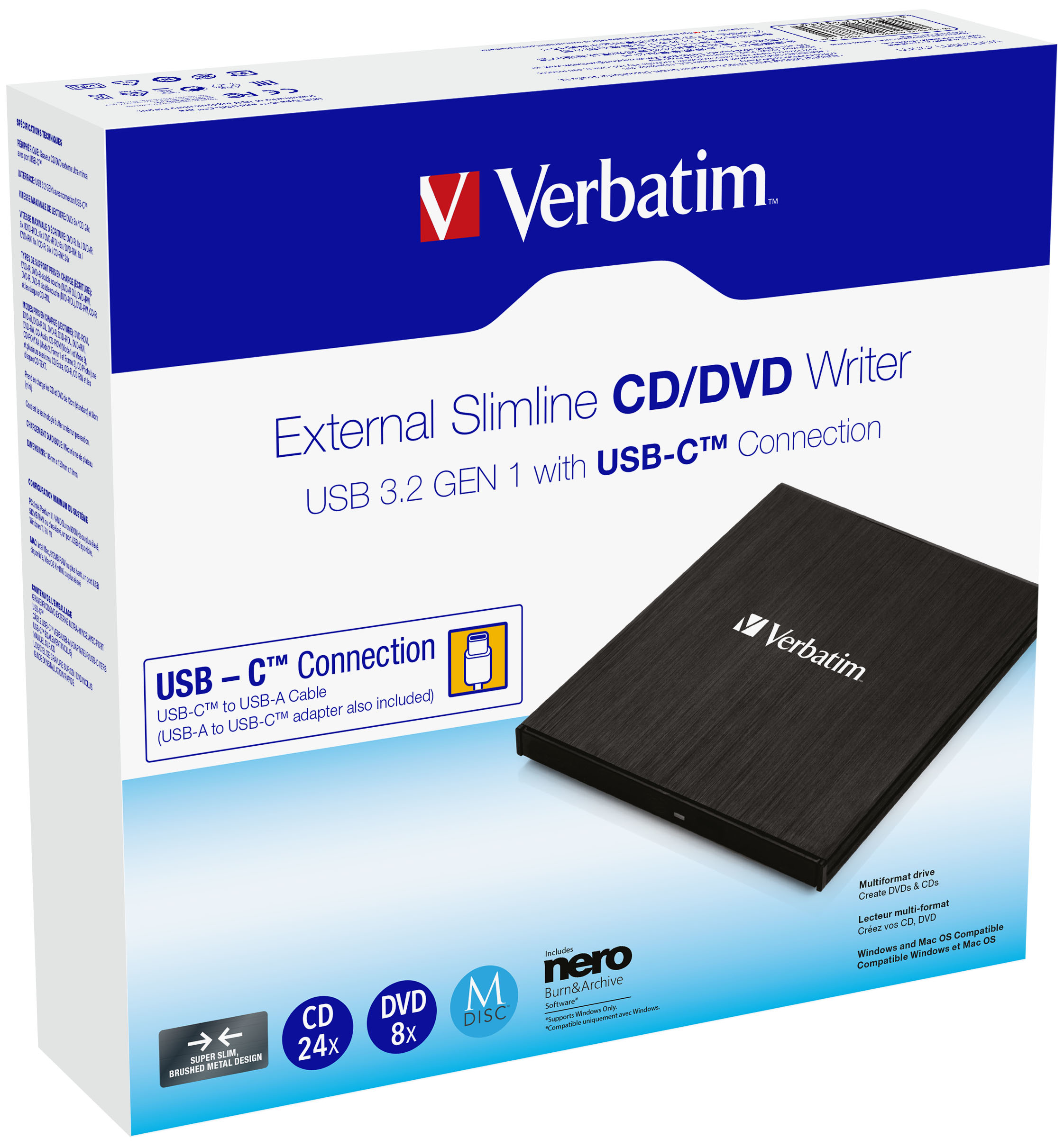 80171296_0706097923 Verbatim 43886 optical disc drive DVD±RW Black