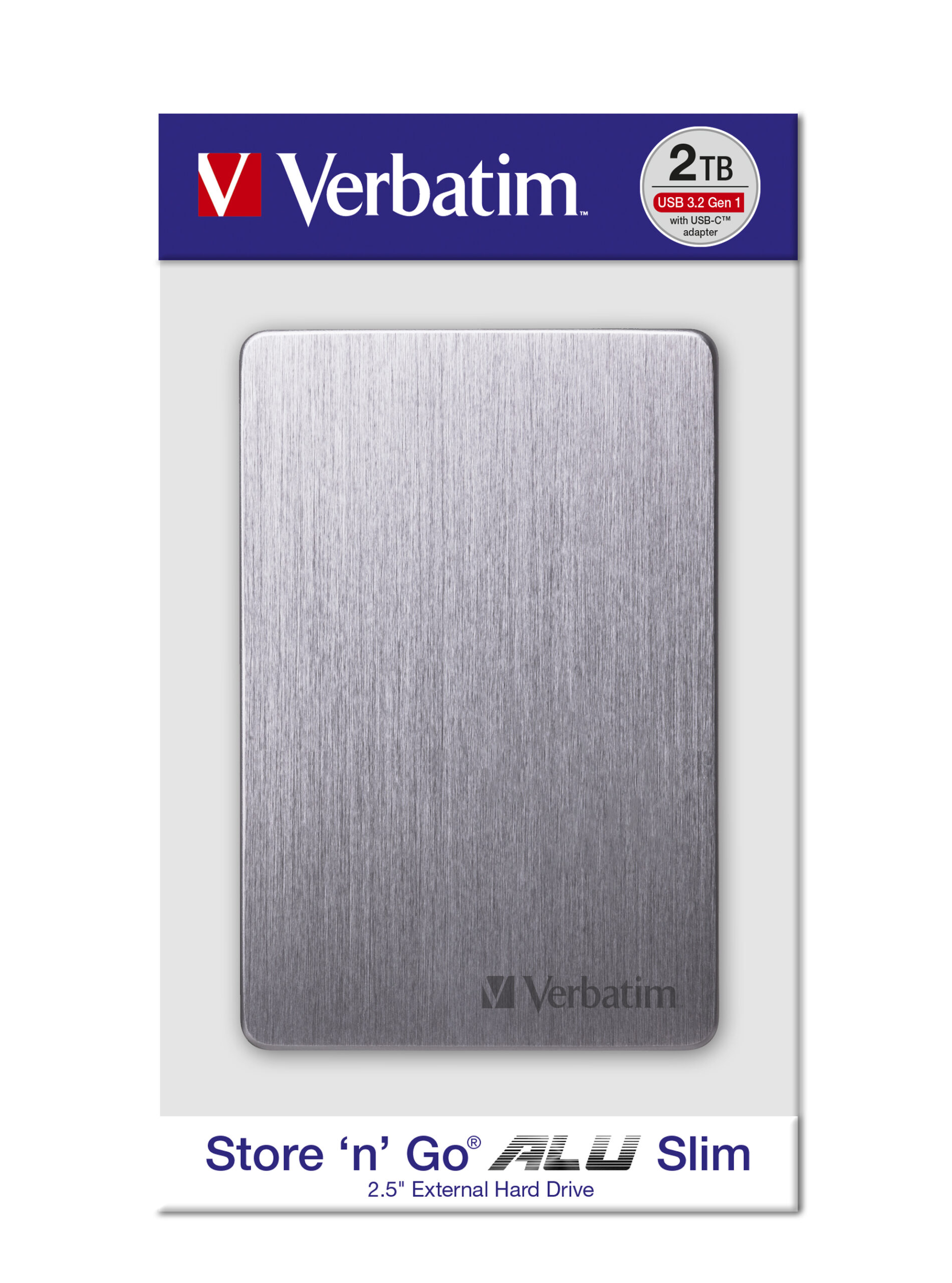 Verbatim Store ´n´ Go ALU Slim Portable Hard Drive 2TB Space Grey