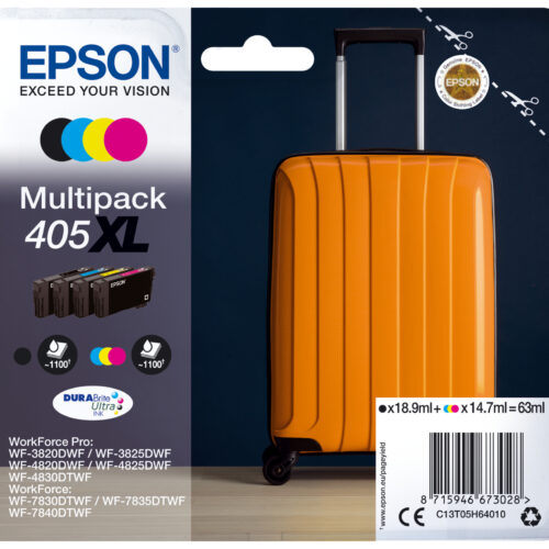 80490332_2322209931 Epson C13T05H64010/405XL Ink cartridge multi pack Bk,C,M,Y high-capacity 18,9ml + 3x14,7ml Pack=4 for Epson WF-3820/7830