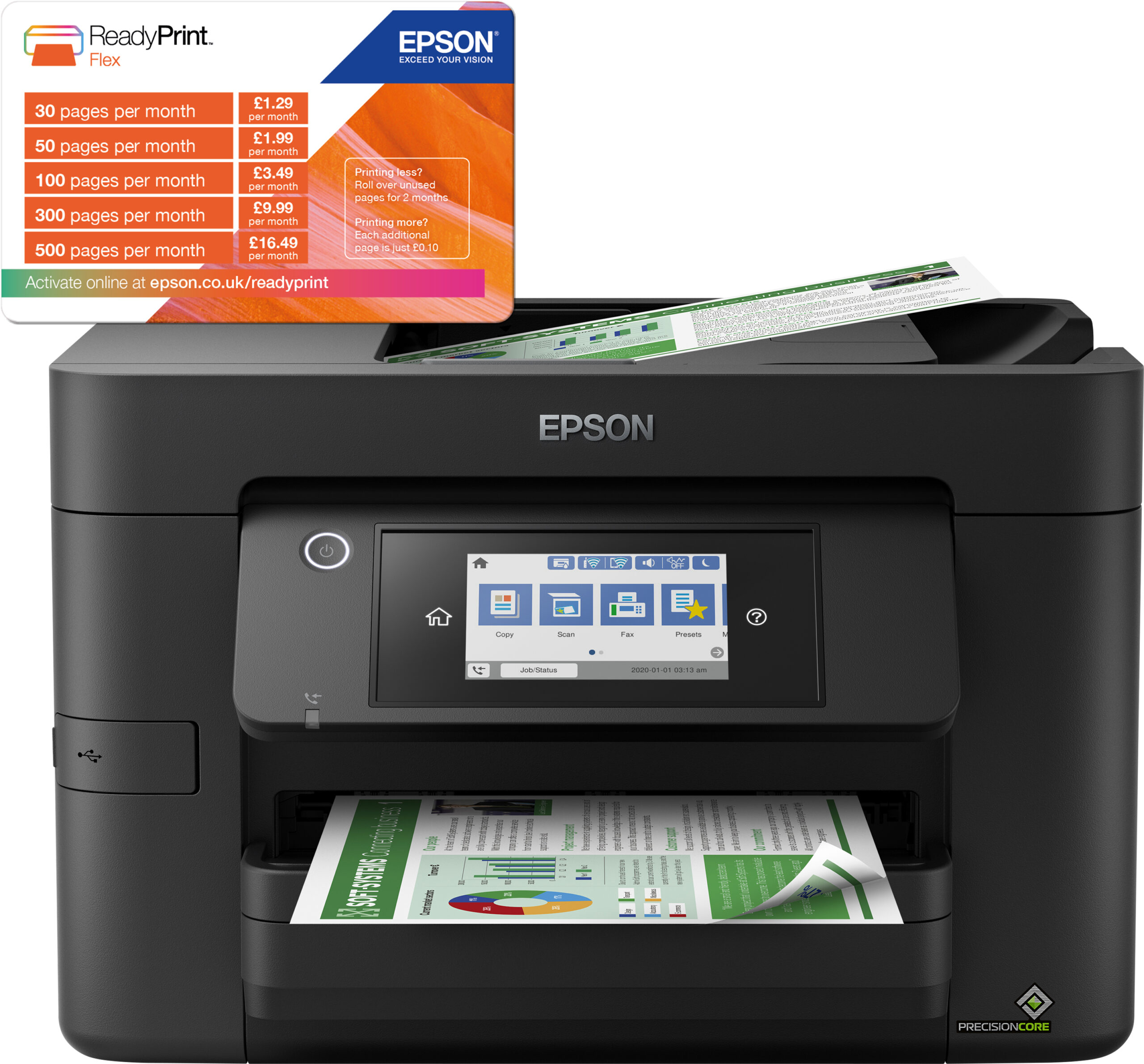 80660281_0464899749 Epson WorkForce Pro WF-4820DWF Inkjet A4 4800 x 2400 DPI 36 ppm Wi-Fi