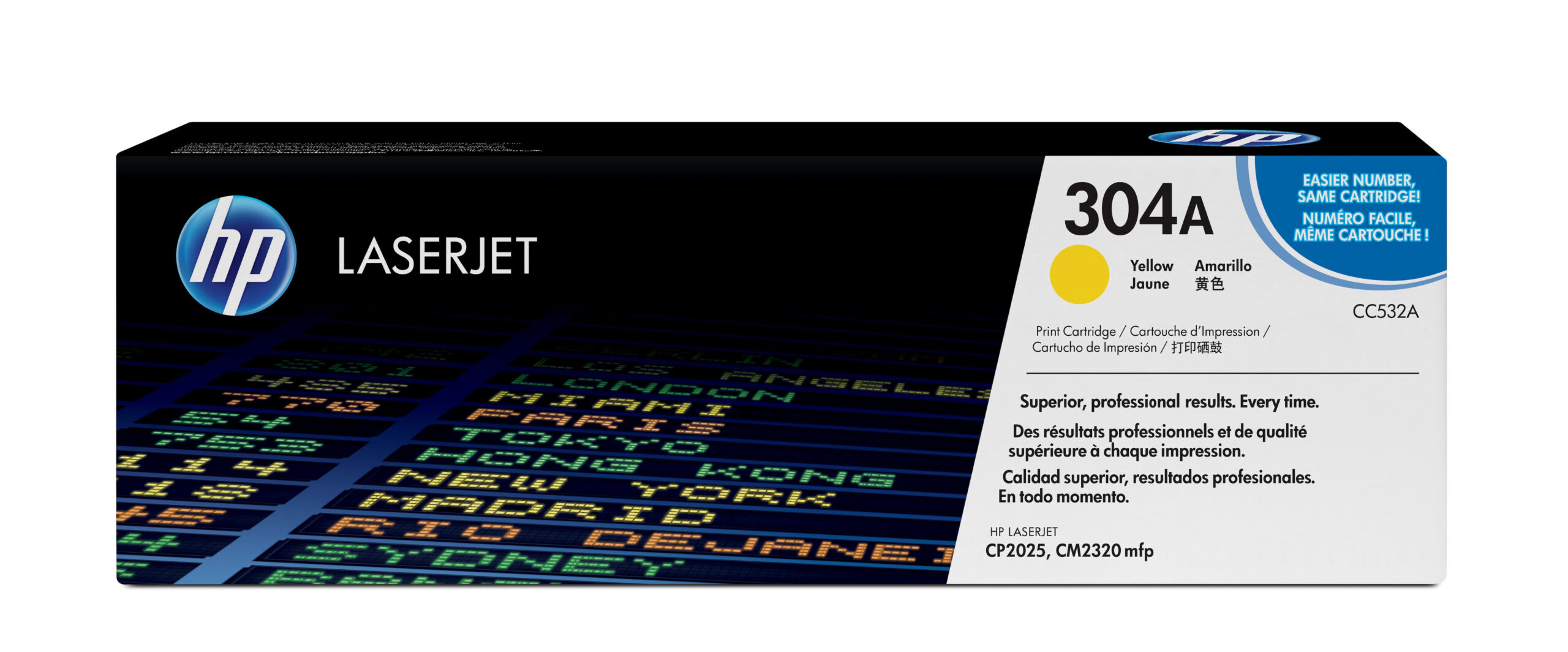 HP CC532A/304A Toner cartridge yellow, 2.800 pages ISO/IEC 19798 for HP CLJ CP 2025