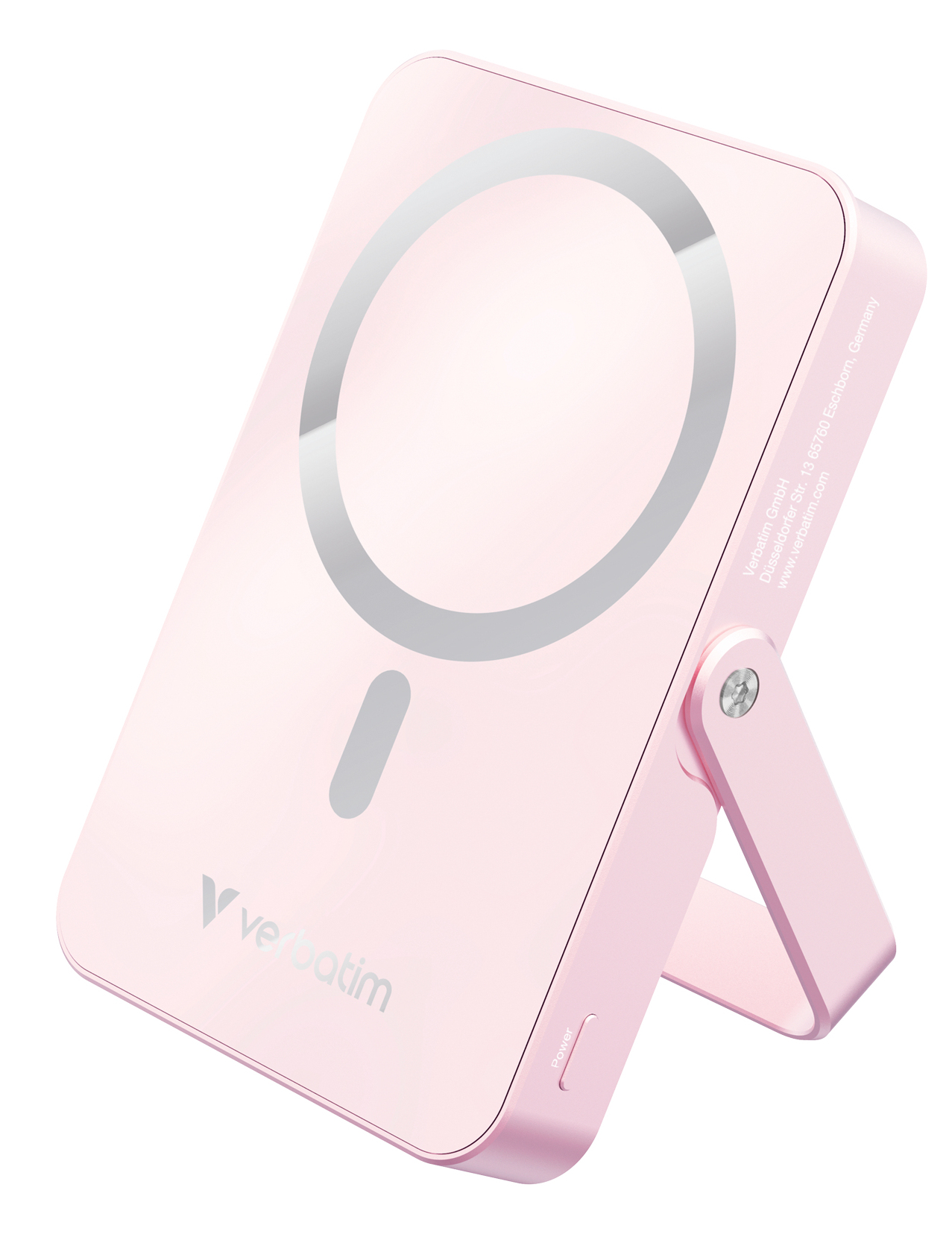 Verbatim Charge ´n´ Go Magnetic Wireless Power Bank with stand - 10000 mAh Pink