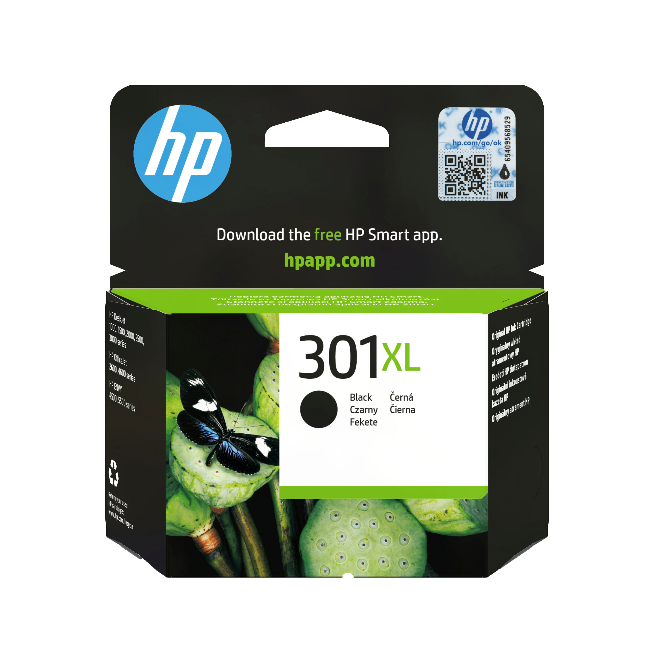 HP CH563EE/301XL Printhead cartridge black high-capacity, 430 pages ISO/IEC 24711 8ml for HP DeskJet 1000/1010/Envy 5530/OfficeJet 4630