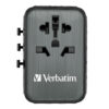 827b8265c9293da56a78069712cdd27e Verbatim UTA-05 65W GaN III Universal Travel Adapter with 2 x USB-C PD & QC 4+ & 2 x USB-A ports