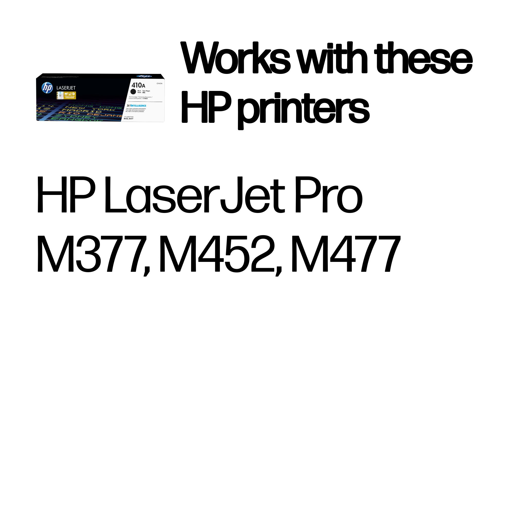 HP CF410A/410A Toner cartridge black, 2.300 pages ISO/IEC 19798 for HP Pro M 452