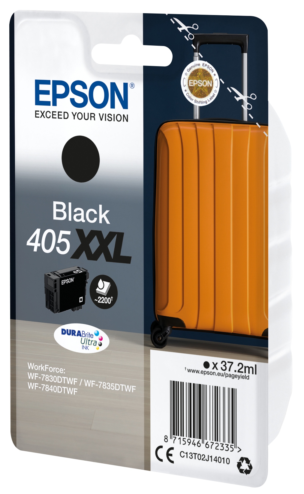 85750961_7235915309 Epson C13T02J14010/405XXL Ink cartridge black extra High-Capacity, 2.200 pages 37.2ml for Epson WF-7830