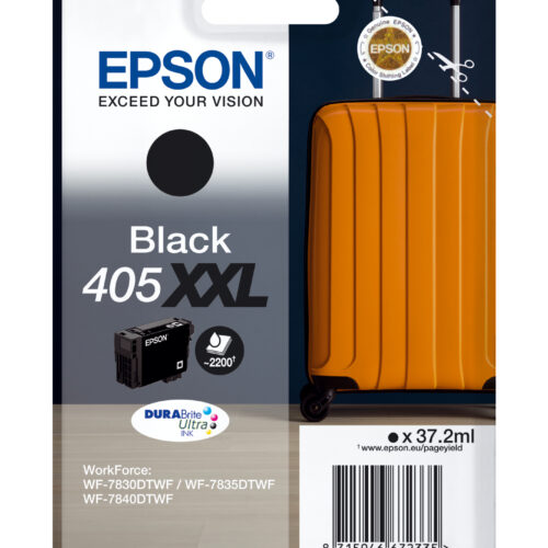 Epson C13T02J14010/405XXL Ink cartridge black extra High-Capacity, 2.200 pages 37.2ml for Epson WF-7830