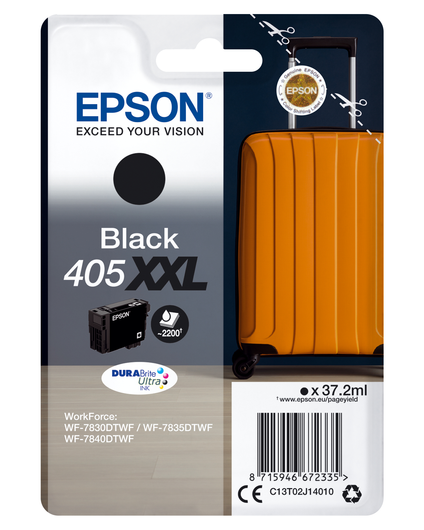 85750961_9879428131 Epson C13T02J14010/405XXL Ink cartridge black extra High-Capacity, 2.200 pages 37.2ml for Epson WF-7830