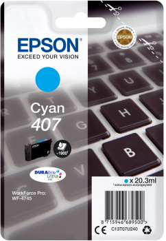 Epson C13T07U240/407 Ink cartridge cyan, 1.900 pages ISO/IEC 19752 20,3ml for Epson WF 4745