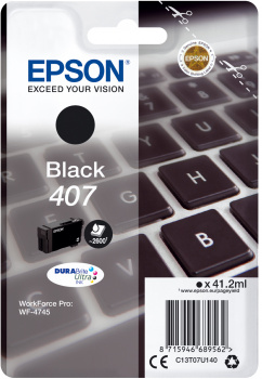 85893747_4596862611 Epson C13T07U140/407 Ink cartridge black, 2.600 pages ISO/IEC 19752 41,2ml for Epson WF 4745