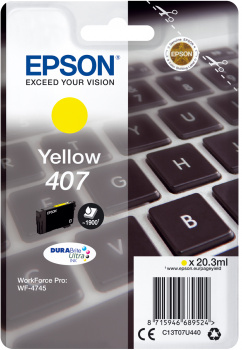 85893783_4000496025 Epson C13T07U440/407 Ink cartridge yellow, 1.900 pages ISO/IEC 19752 20,3ml for Epson WF 4745