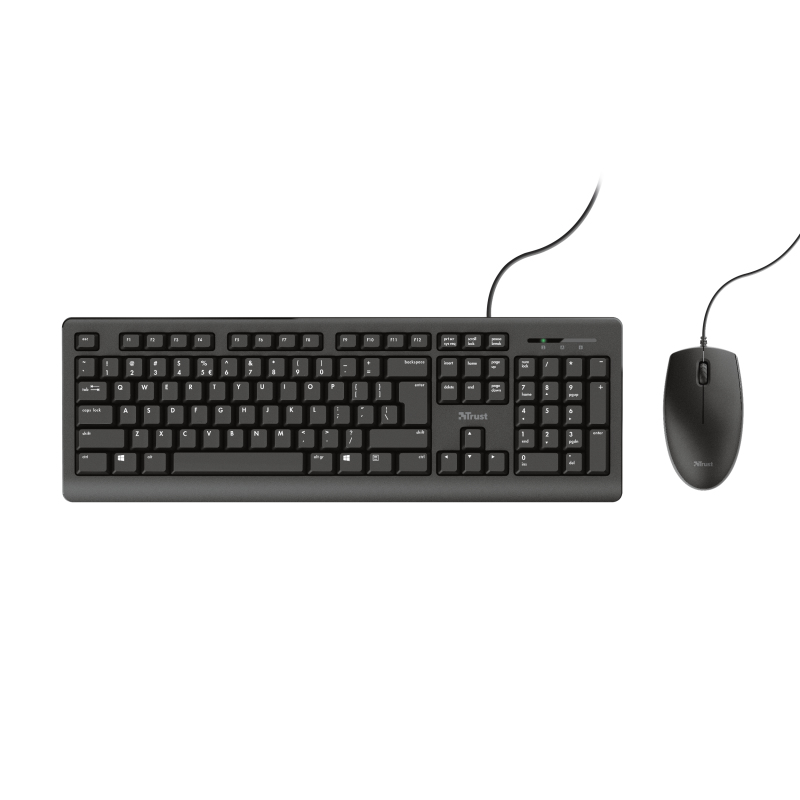 Trust TKM-250 keyboard Mouse included Universal USB QWERTY UK English Black