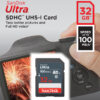 SanDisk Ultra 32GB SDHC Mem Card 100MB/s UHS-I Class 10