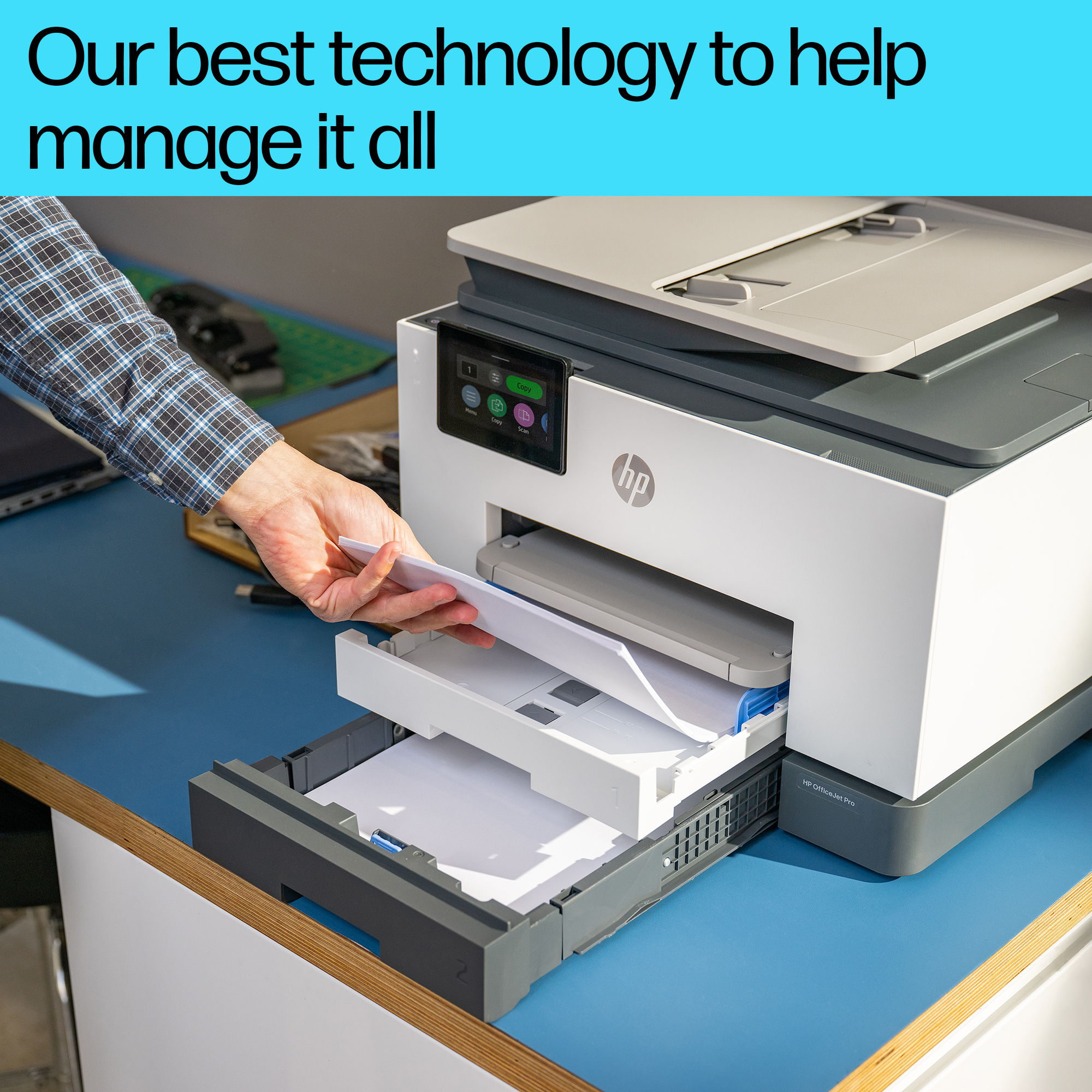 866b61d5e6234a75858b2960a4381ff486cee51d HP OfficeJet Pro 9130b Wireless All-in-One Color Printer, Two-sided printing; Copier, Scanner