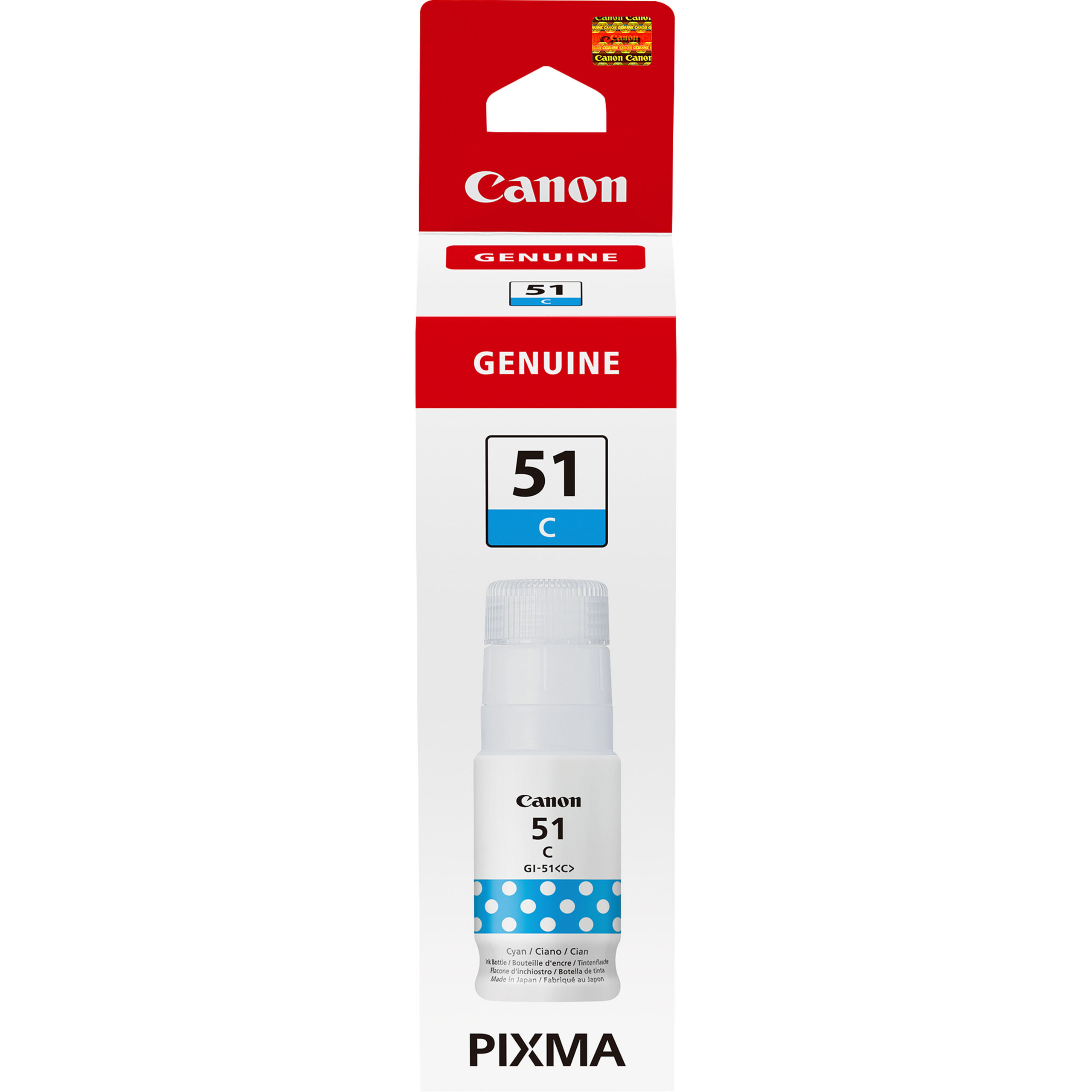 Canon 4546C001/GI-51C Ink bottle cyan, 7.700 pages 70ml for Canon Pixma G 1520/1530/3590