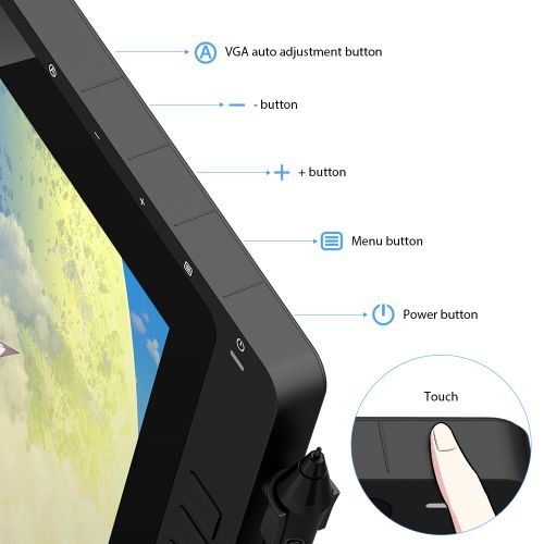 XPPen Artist 22R PRO graphic tablet Black 5080 lpi 476.064 x 267.786 mm USB