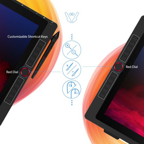 XPPen Artist 22R PRO graphic tablet Black 5080 lpi 476.064 x 267.786 mm USB