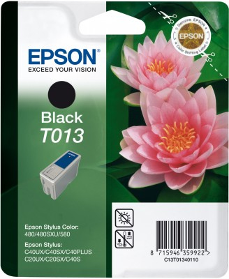 Epson C13T01340110/T013 Ink cartridge black, 300 pages ISO/IEC 24711 10ml for Epson Stylus Color 480