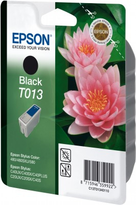 Epson C13T01340110/T013 Ink cartridge black, 300 pages ISO/IEC 24711 10ml for Epson Stylus Color 480