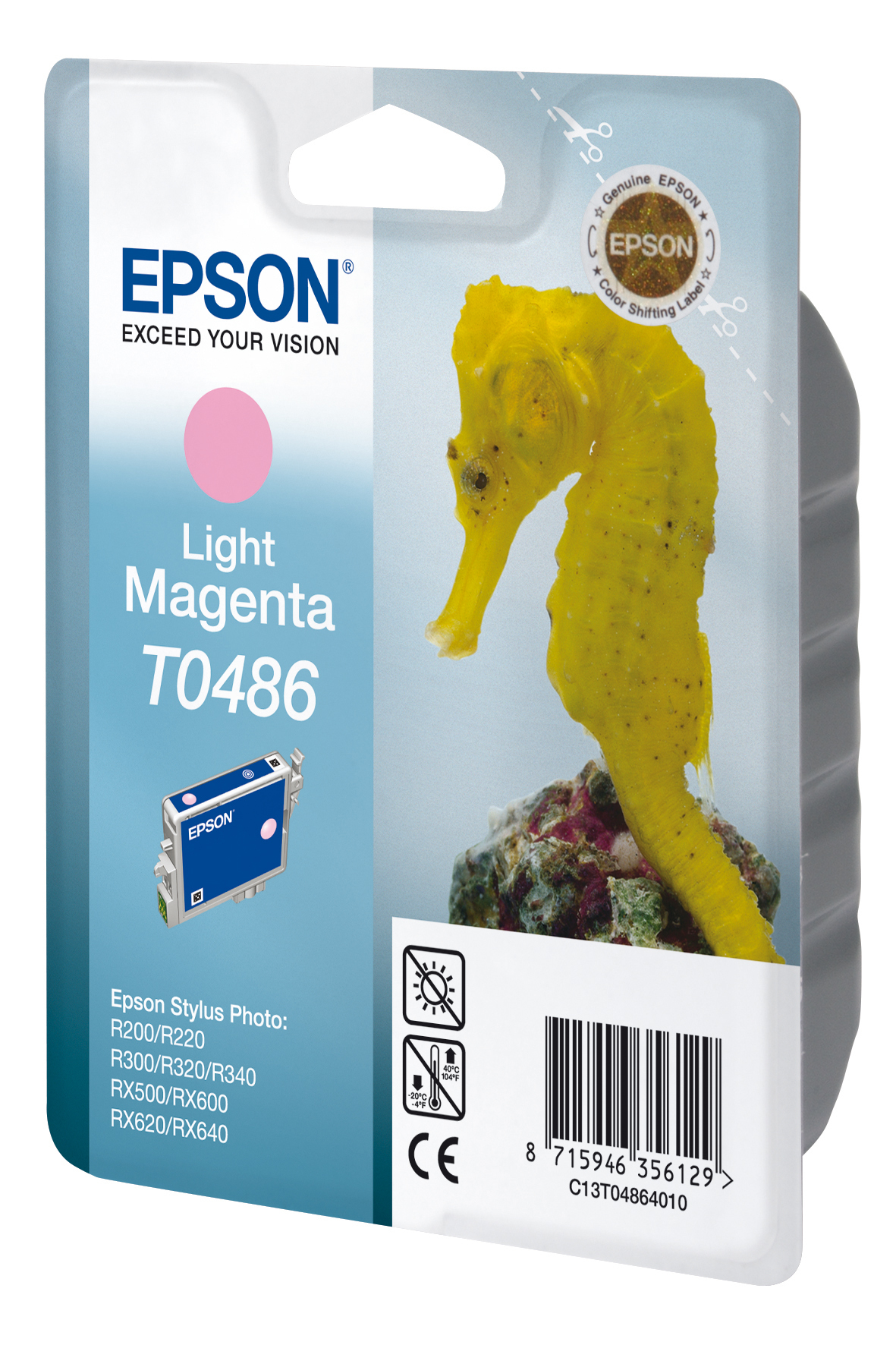 Epson C13T04864010/T0486 Ink cartridge light magenta, 400 pages/5% 13ml for Epson Stylus Photo R 300
