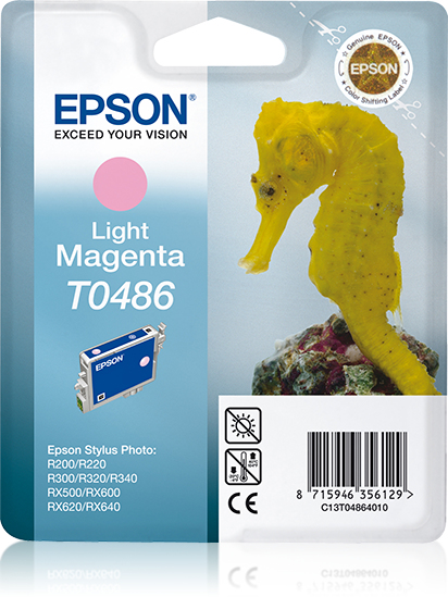 Epson C13T04864010/T0486 Ink cartridge light magenta, 400 pages/5% 13ml for Epson Stylus Photo R 300