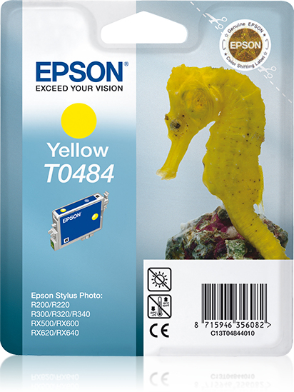 Epson C13T04844010/T0484 Ink cartridge yellow, 400 pages/5% 13ml for Epson Stylus Photo R 300