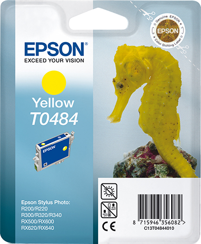 Epson C13T04844010/T0484 Ink cartridge yellow, 400 pages/5% 13ml for Epson Stylus Photo R 300