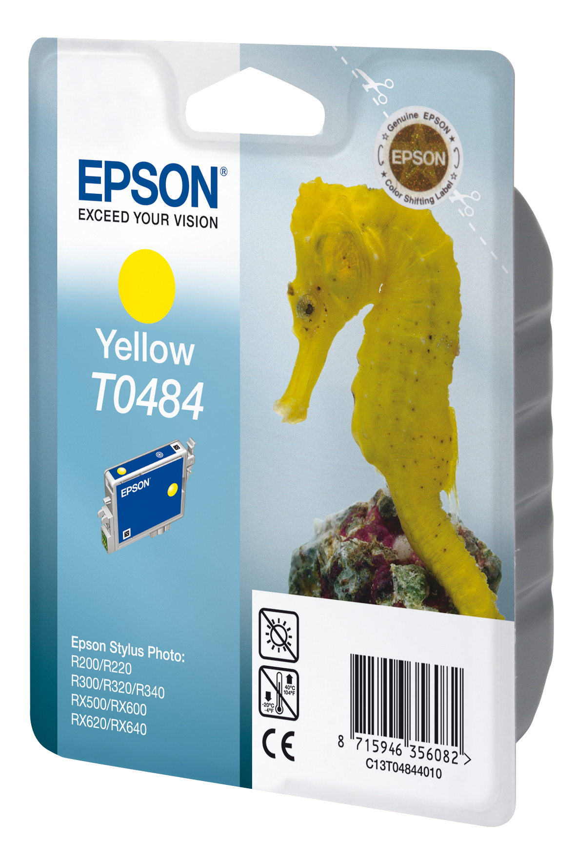 Epson C13T04844010/T0484 Ink cartridge yellow, 400 pages/5% 13ml for Epson Stylus Photo R 300