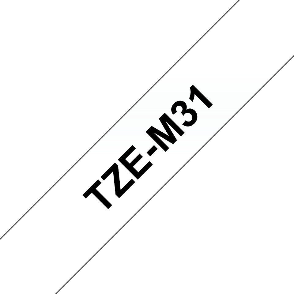 876c81bff9b83ff398d3ddae5773d0f50bfc14b4 Brother TZE-M31 DirectLabel black on matt Transparent Laminat 12mm x 8m for Brother P-Touch TZ 3.5-18mm/6-12mm/6-18mm/6-24mm/6-36mm