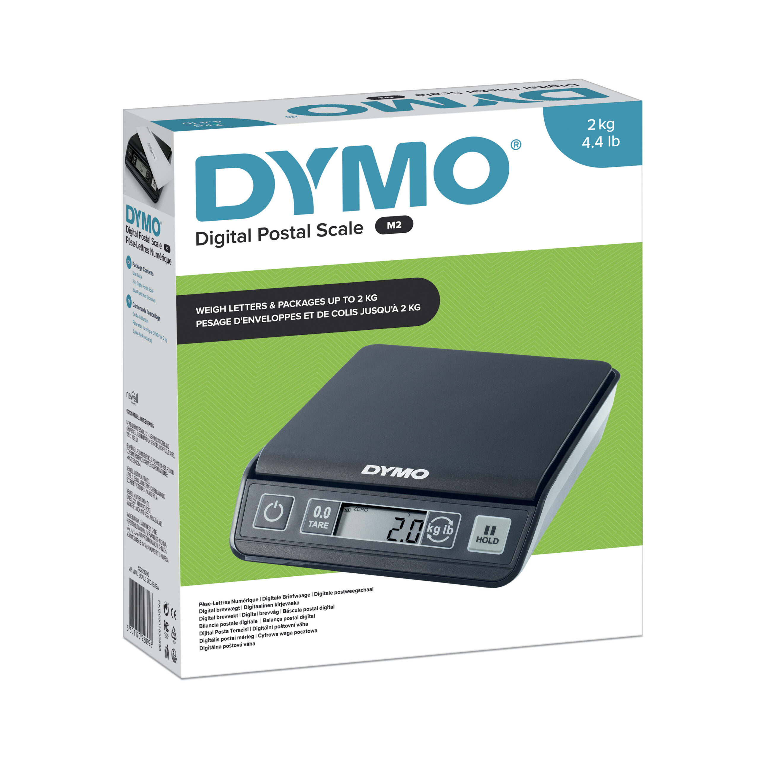 87fce57bec25c2accb2e33f545542831b87ba547 Compact Size 18.5 cm L x 16.1 cm W x 4.4 cm H. Type: Electronic postal scale, Maximum weight capacity: 2 kg, Accuracy: 1 g. Power requirements: 3 x AAA/LR03. Dimensions (WxDxH): 16